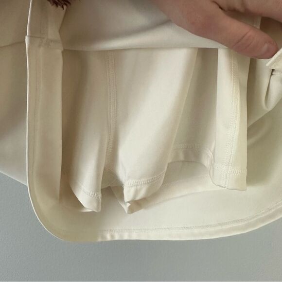 Reformation Cream Nina EcoMove Athletic Skirt Size Small High Waist Mini Active - Picture 11 of 16
